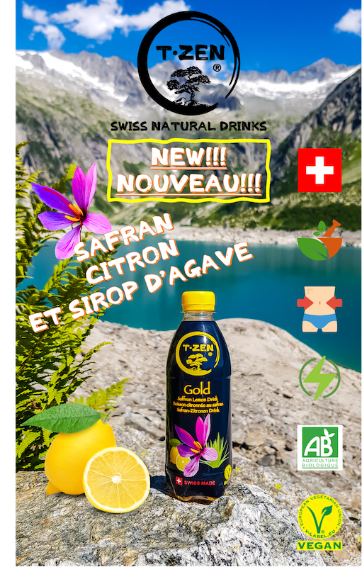 Boisson Citronnée au safran et sirop d'agave
